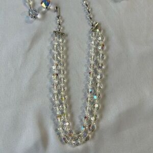 Elegant Crystal Necklace and Earring Set